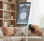 A modern Smart Digital Quran device designed for easy Quran recitation, memorization, and learning at home and Islamic institutes.