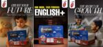 Complete English language learning kit with books, USB content, and smart learning features